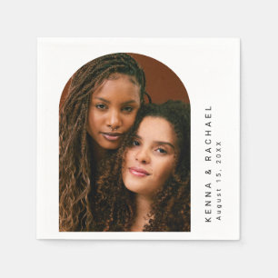 Guardanapo De Papel Seu Casamento de Foto Duas Noivas LGBTQ
