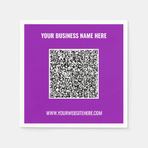 Guardanapo De Papel Seu código QR Analisar texto personalizado Enviar