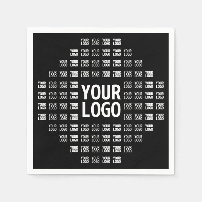 Guardanapo De Papel Seu logotipo ou imagem | Padrão Moderno Único (Frente)