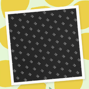 Guardanapo De Papel Seu padrão de logotipo simples de repetição Pret