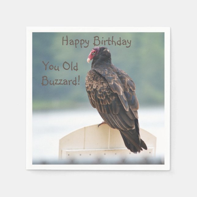 Guardanapo De Papel Seu velho Buzzard Birthday (Frente)