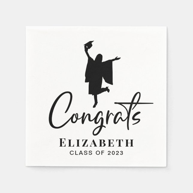 Guardanapo De Papel Seus Parabéns pela Festa de formatura (Frente)
