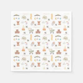 Guardanapo De Papel Sexo Chá de fraldas neutro