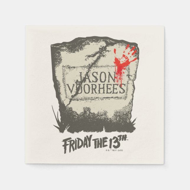 Guardanapo De Papel Sexta-feira, 13 | Jason Voorhees Headstone (Frente)