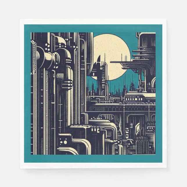 Guardanapo De Papel SF Füturística - Corte 2 (Frente)