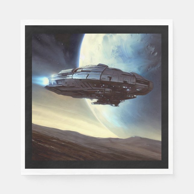 Guardanapo De Papel SF Orbiting Spaceship 2 (Frente)