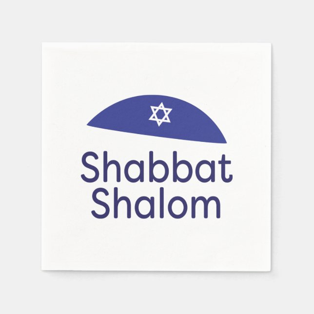 Guardanapo De Papel Shabbat Shalom Paper Napkin (Frente)