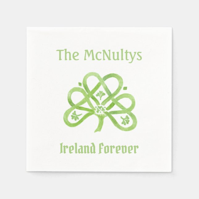 Guardanapo De Papel Shamrock Celular Verde (Frente)