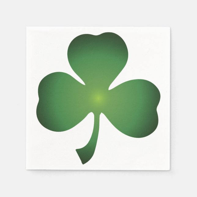 Guardanapo De Papel Shamrock coquetel Sombreado Napkins (Frente)