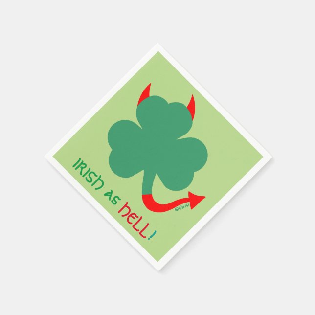 Guardanapo De Papel Shamrock dançante único fazendo dança de jig irlan (Canto)