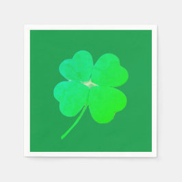Guardanapo De Papel Shamrock Green Irish Rua. Dia 4 de Patrick.