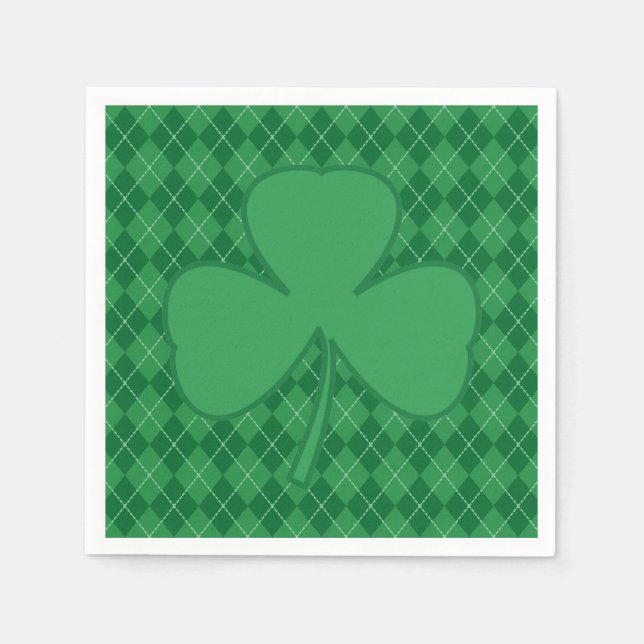 Guardanapo De Papel Shamrock Irish Argyle Napkins (Frente)