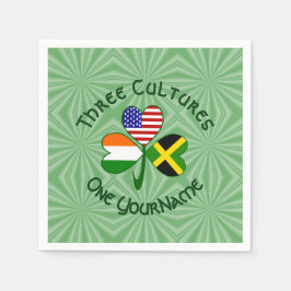 Guardanapo De Papel Shamrock jamaicano-americano personalizado