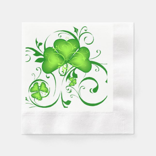 Guardanapo De Papel Shamrock Swirl Napkins (Frente)