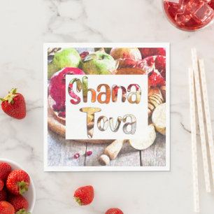 Guardanapo De Papel Shana Tova - Rosh Hashanah com Maçãs e Mel