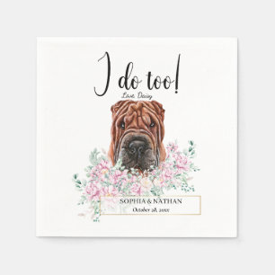 Guardanapo De Papel Shar Pei Cachorro Casamento Cocktail Napkins