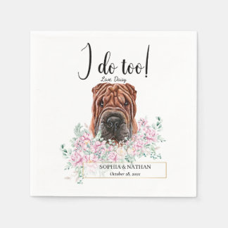 Guardanapo De Papel Shar Pei Cachorro Casamento Cocktail Napkins