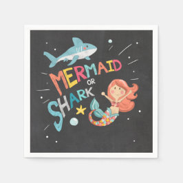 Guardanapo De Papel Sharon ou Mermaid Birthday Paper Napkins Piscina P