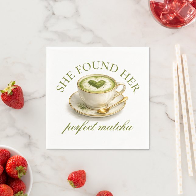 Guardanapo De Papel She Found Her Perfect Matcha Bridal Shower  (Insitu)