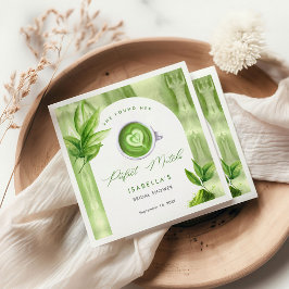 Guardanapo De Papel She Found Her Perfect Matcha Elegant Bridal Shower