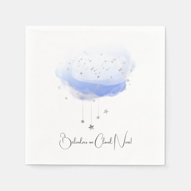 Guardanapo De Papel She’s on Cloud Nine Bridal Shower (Frente)