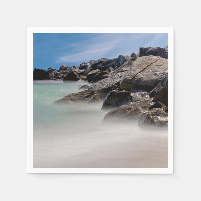 Guardanapo de papel Shell Island Rocks And Waves (Frente)