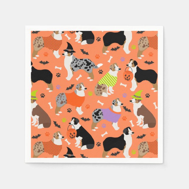 Guardanapo De Papel Shepherd Napkins australiano de Halloween (Frente)