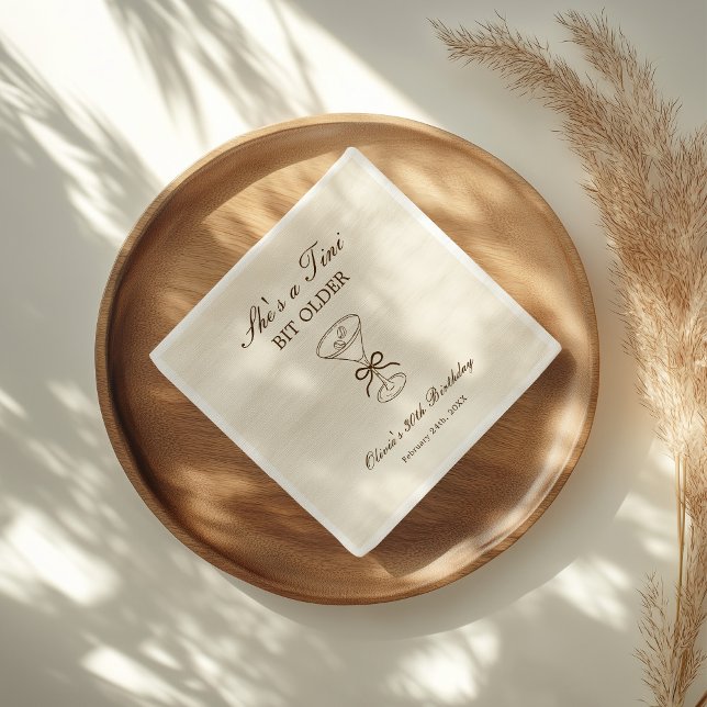 Guardanapo De Papel She's A Tini Bit Older Coffee Martini Birthday (Criador carregado)