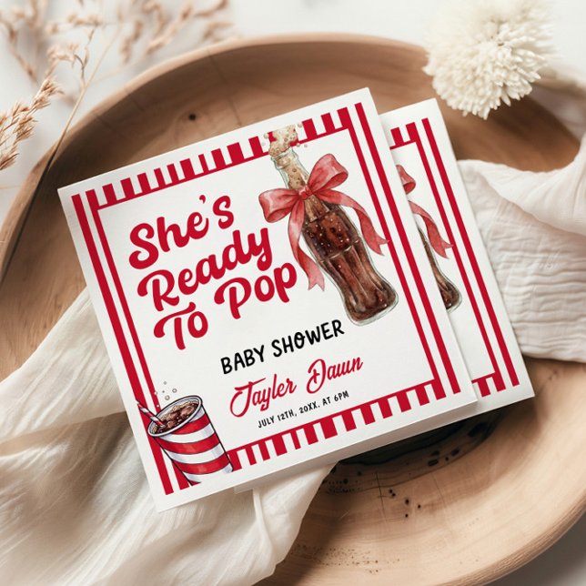 Guardanapo De Papel She's about to pop Baby Shower (Criador carregado)