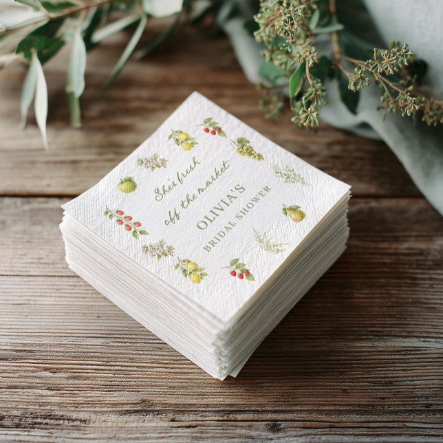 Guardanapo De Papel She's Fresh Off The Market Bridal Shower (Criador carregado)