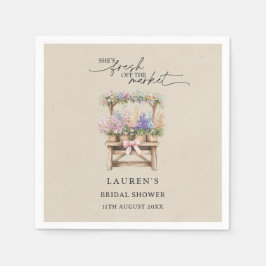 Guardanapo De Papel She's Fresh Off the Market Floral Bridal Shower