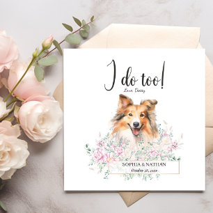 Guardanapo De Papel Shetland Sheepdog Dog Wedktail Napkins