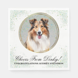 Guardanapo De Papel Shetland Sheepdog Wedkins Com Foto De Cães