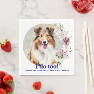 Guardanapo De Papel Shetland Sheepdog Wedkins Com Foto De Cães