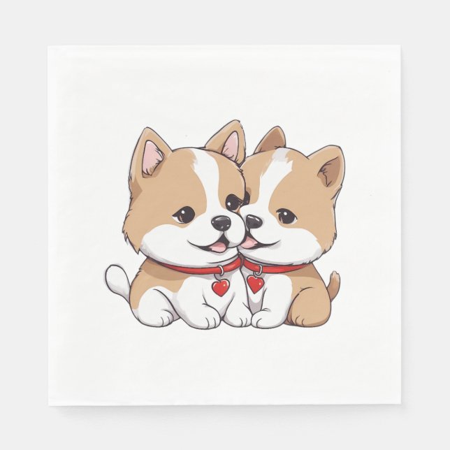 Guardanapo De Papel shiba inu filhote T-Shirt clássico (Frente)