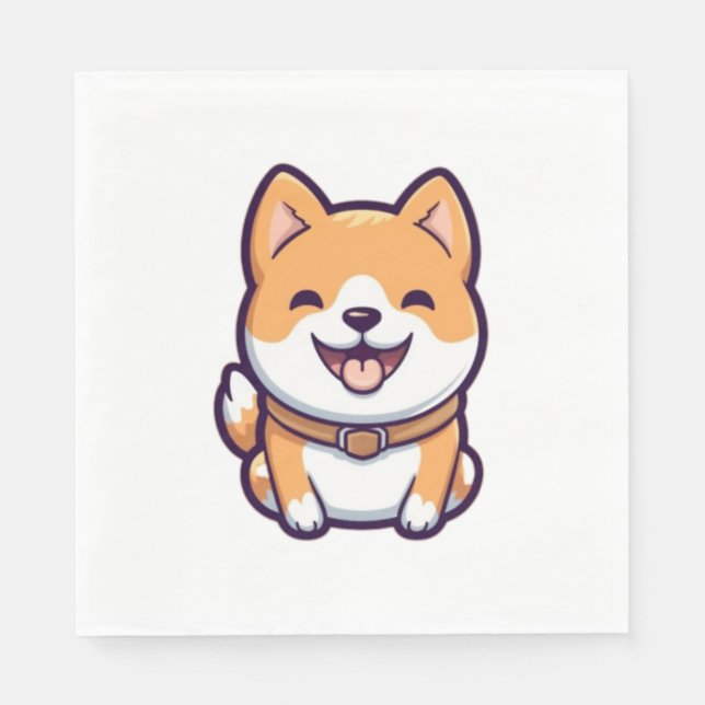Guardanapo De Papel Shiba Inu, um belo cartoon (Frente)