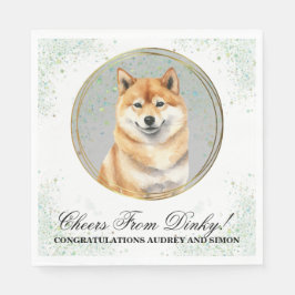 Guardanapo De Papel Shiba inu Wedding Napkins com Cães Foto