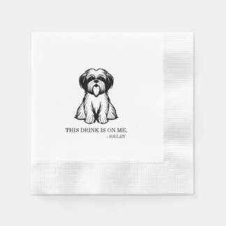 Guardanapo De Papel Shih Tzu Cocktail Napkin
