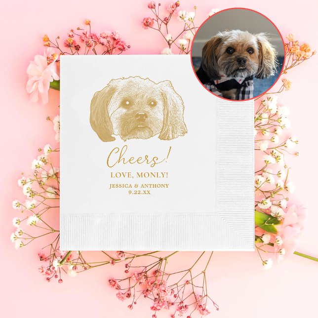 Guardanapo De Papel Shih Tzu Dog Personalizado Cheers Napkins (Criador carregado)