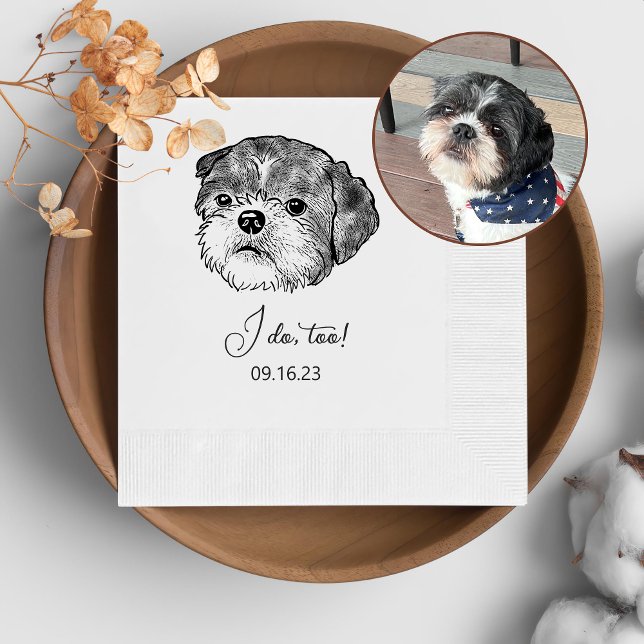 Guardanapo De Papel Shih Tzu Dog Personalizado Eu Faço Muito Napkins (Criador carregado)