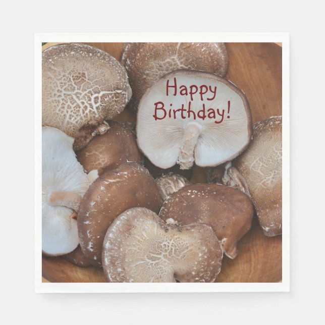 Guardanapo De Papel Shiitake Mushroom Aniversário (Frente)
