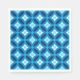Guardanapo De Papel Shippo com motivo da flor, azul de índigo profund