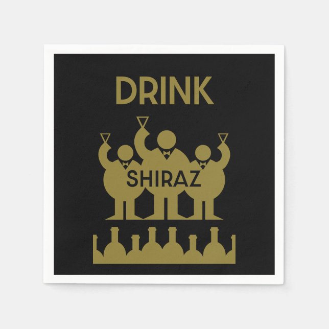 Guardanapo De Papel Shiraz Wine Drinkers (Frente)