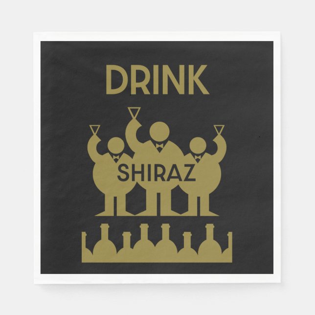 Guardanapo De Papel Shiraz Wine Drinkers (Frente)
