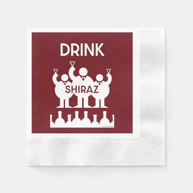 Guardanapo De Papel Shiraz Wine Drinkers (Frente)