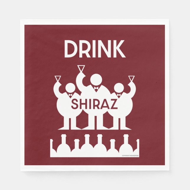 Guardanapo De Papel Shiraz Wine Drinkers (Frente)