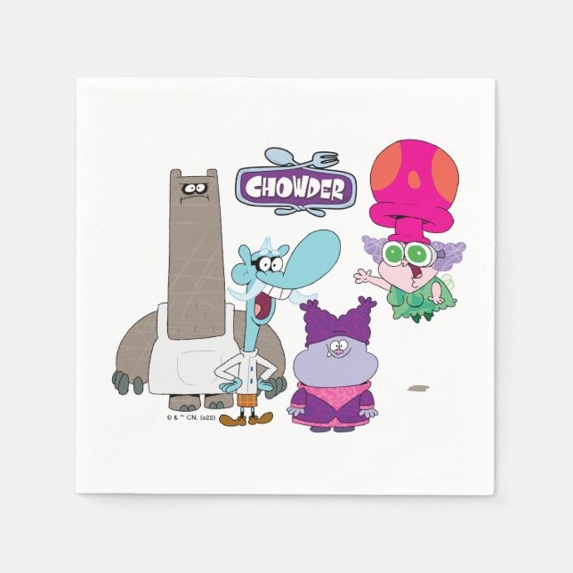 Guardanapo De Papel Shnitzel, Mung, Chowder e Truffles (Frente)