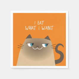 Guardanapo De Papel Siamese Cat Funny