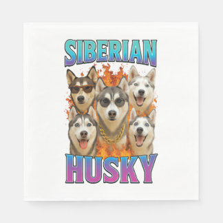Guardanapo De Papel Siberian Husky