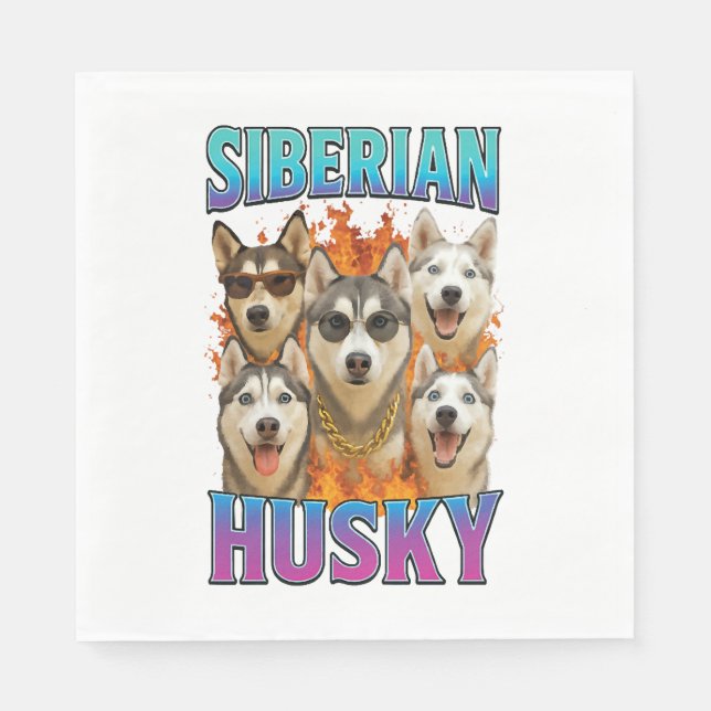 Guardanapo De Papel Siberian Husky (Frente)